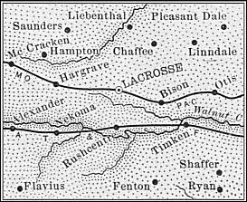 Rush County, Kansas Map, 1889