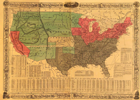 United States Map, 1856