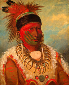 Chief White Cloud painting by George Catlin