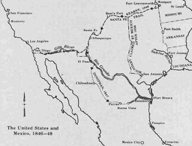 Doniphan Expedition map.