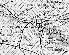 Ellsworth County, Kansas 1899 map