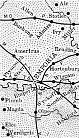 Lyon County, Kansas Map, 1899