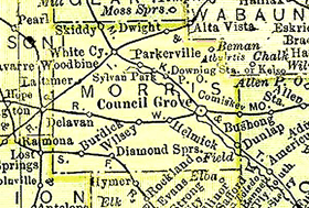 Morris County, Kansas Map, 1895