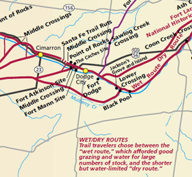 Santa Fe Trail through Edwards and Ford Counties, Kansas