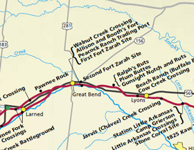 Santa Fe Trail through Barton County, Kansas