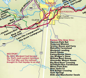 Santa Fe Trail, Kansas City area