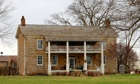 Native Stone Building near Big Springs, Kansas.