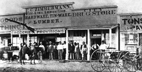 Dodge City Front Street in 1875.