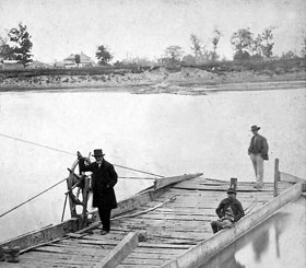 Lecompton Ferry over the Kansas River,