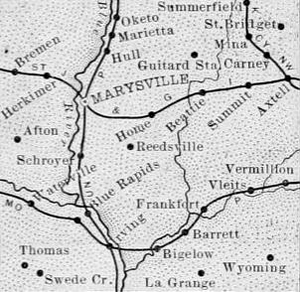 Marshall County, Kansas Historic Map
