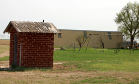 Old school near Hickok, Kansas