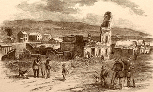 The ruins of the Free State Hotel 