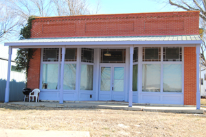 An old business building in Vinland, Kansas